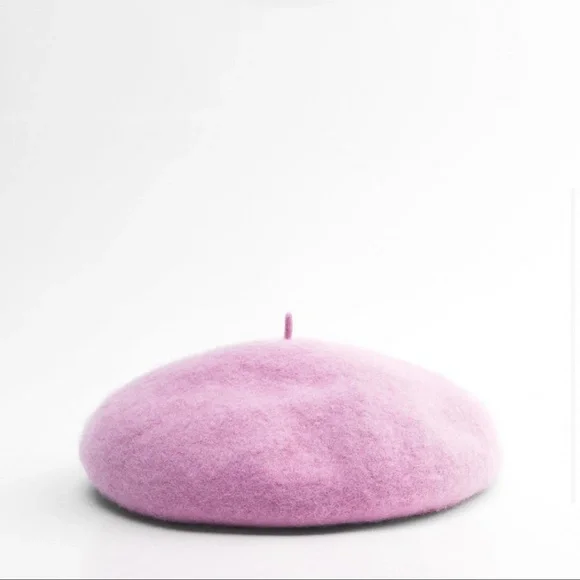 Zara | Accessories | Nwt Zara 0 Wool Beret Light Mauve  display picture 2